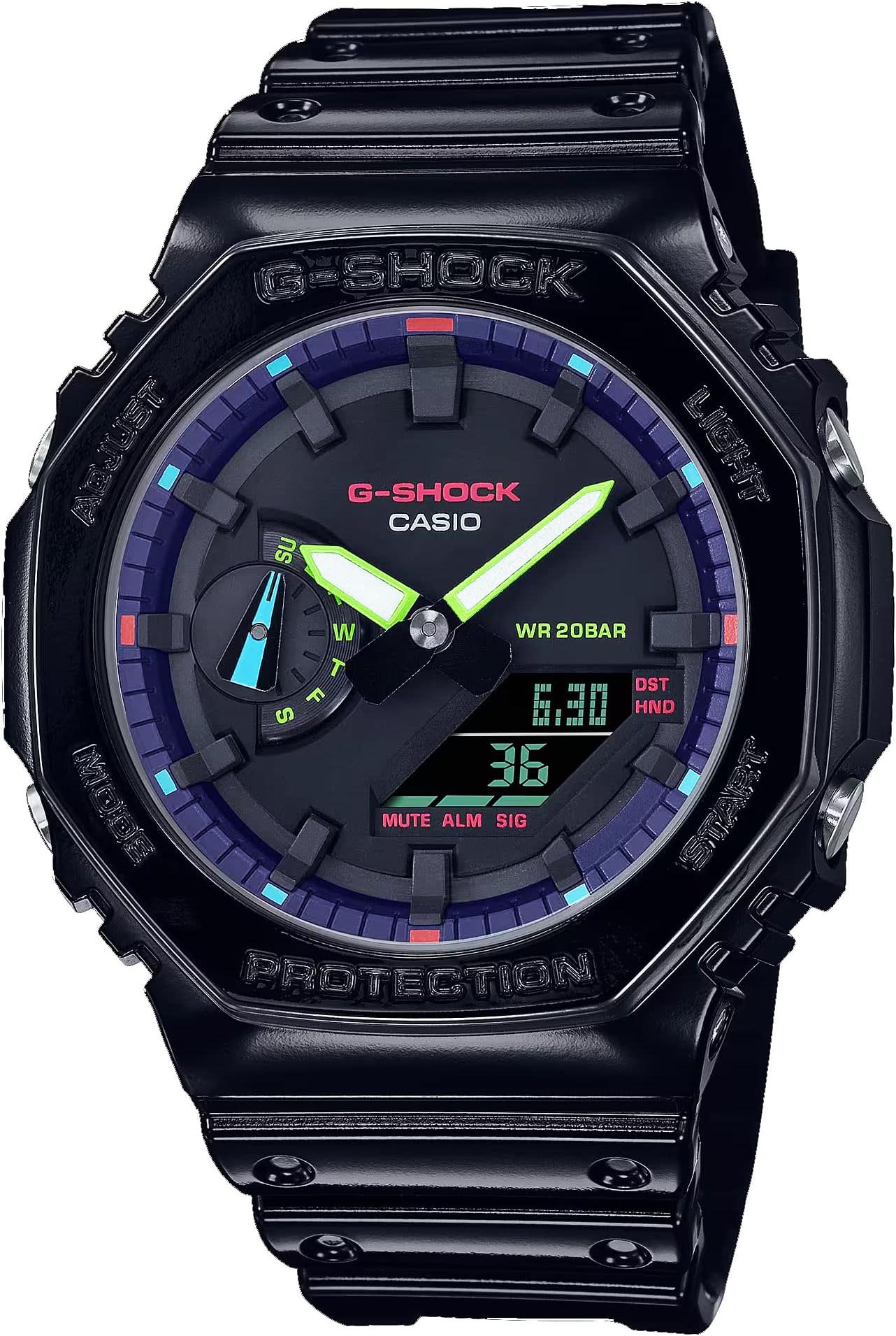 ساعت مچی مردانه کاسیو casio اورجینال مدل GA-2100RGB-1ADR