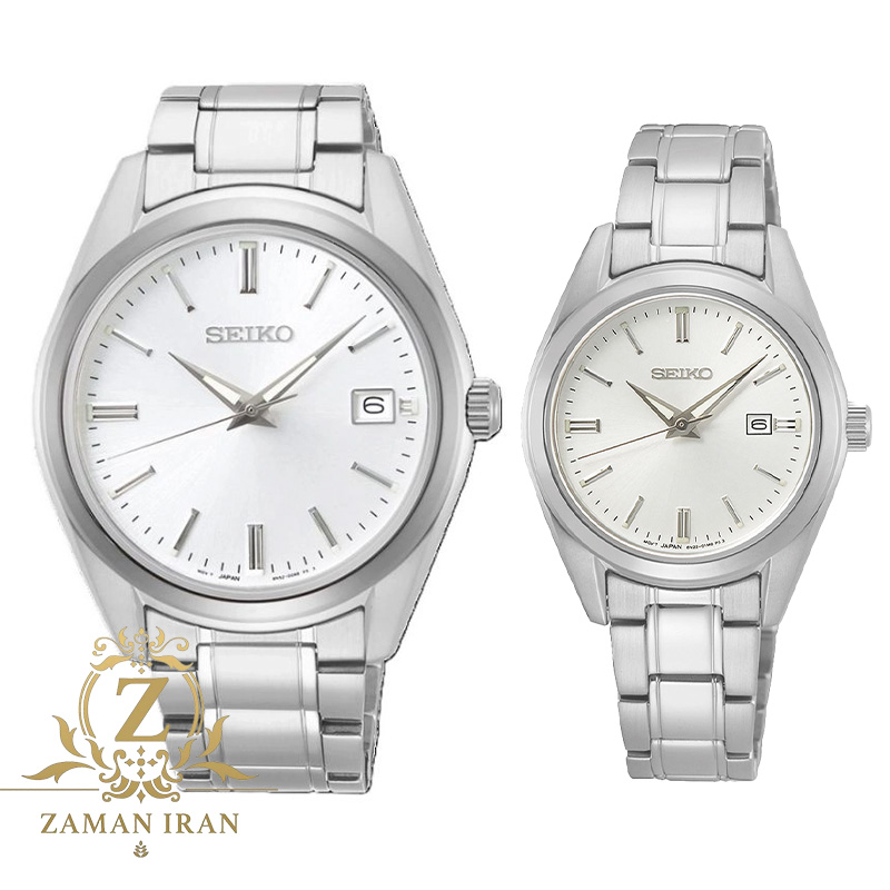 ساعت مچی ست مردانه و زنانه سیکو seiko اورجینال مدلSUR633P1/ SUR307P1