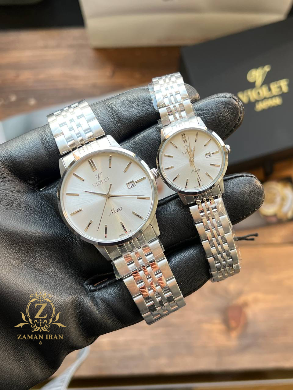 ساعت مچی ست مردانه و زنانه ویولت Violet اورجینال مدل b32760g/111 C