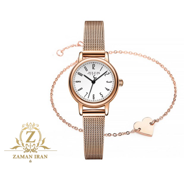 ساعت مچي زنانه گرد بندحصيري جوليوس مدل JA-1337B