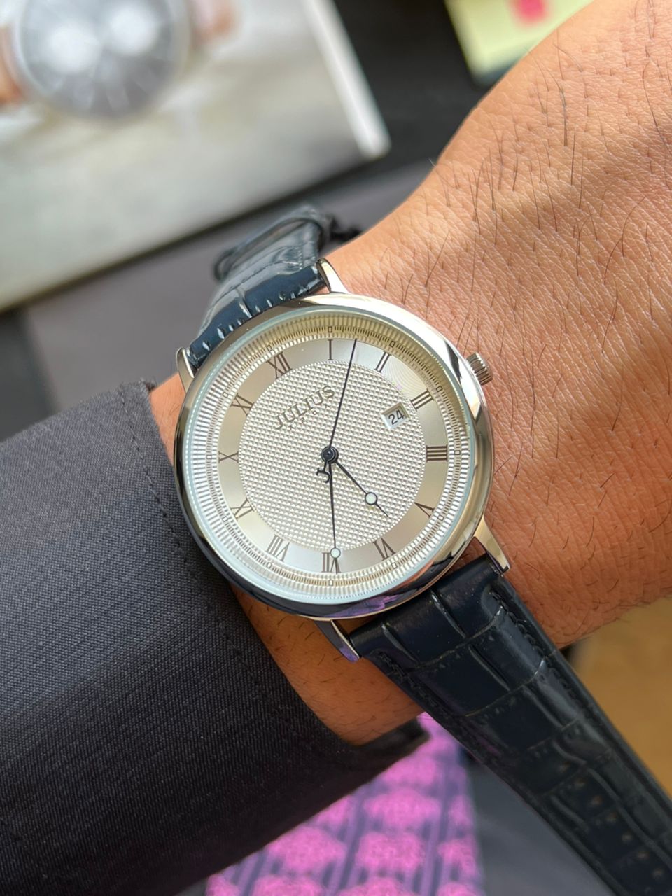 ساعت مچي مردانه بند چرمي جوليوس مدل JA-1450MA
